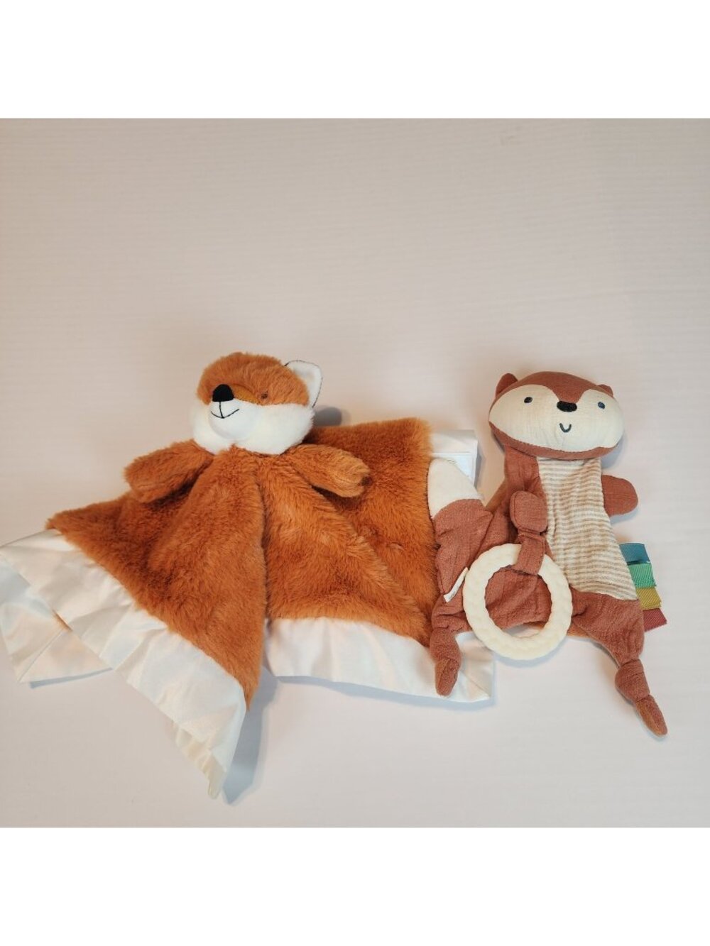 Baby toy lovey bundle Fox Apricot Lamb Itzy Ritzy sensory security activity